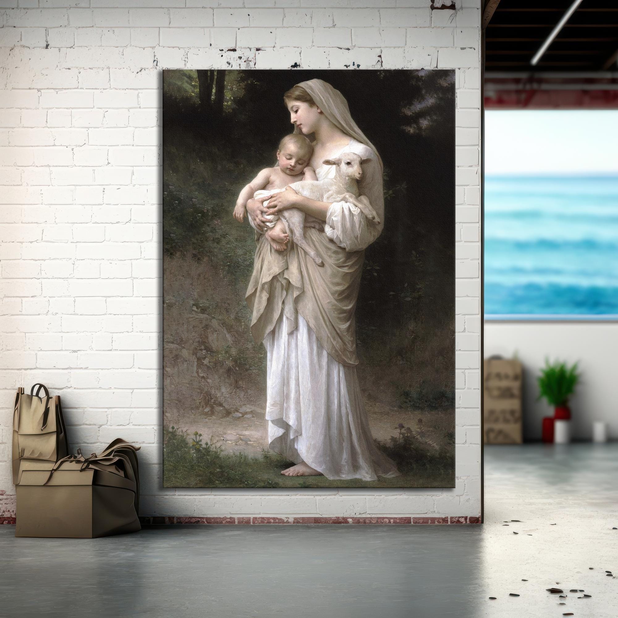 Linnocence by William Adolphe Bouguereau, Virgin Mary With Baby