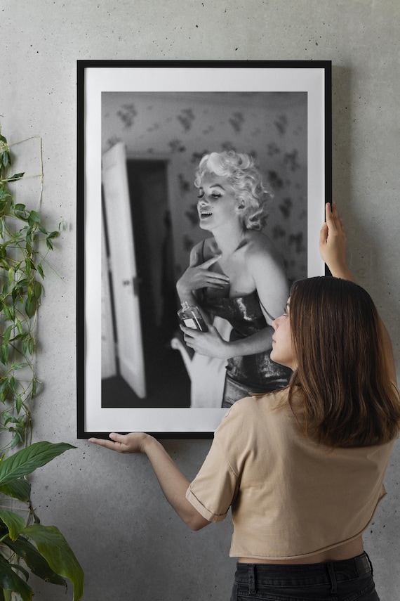 Marilyn Monroe Framed Poster | Perfume Iconic Black White Art