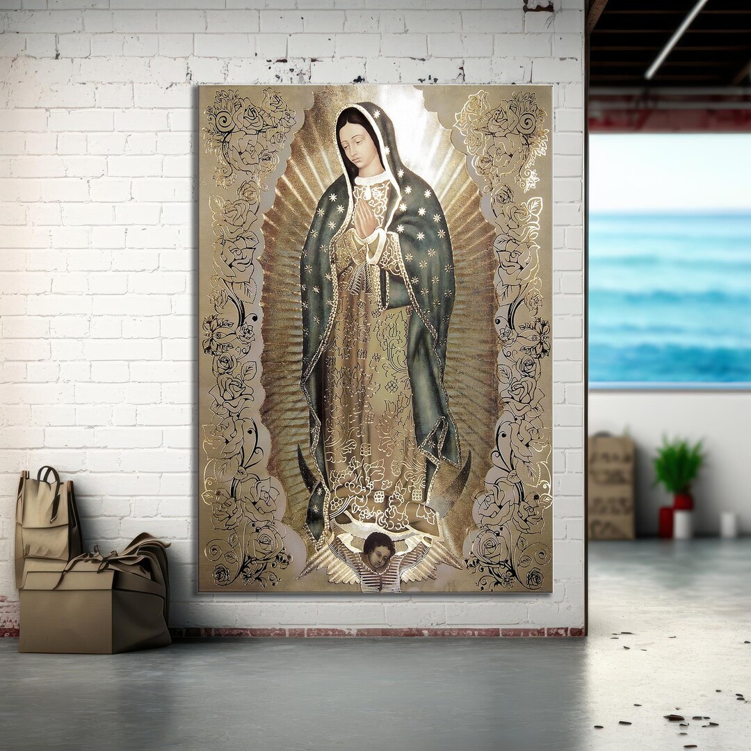 Our Lady of Guadalupe Canvas Print - Virgin Mary Religious Wall Art for ...