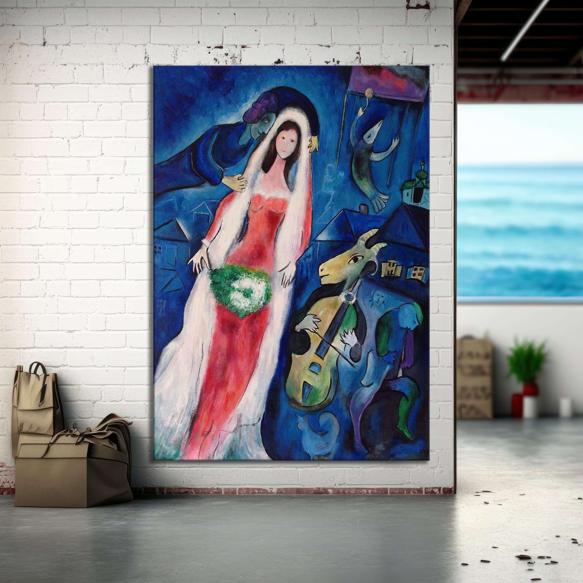 マルク・シャガール（ウェディング）限定版 130/500 リトグラフ　本物証明書  マルク シャガール作品「結婚式」額縁4色選択可能 作品証明書 展示用