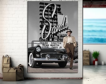 Frank Sinatra at the Sands Hotel Las Vegas Canvas | 1950s Music Wall Art, Posters, Pictures, Paintings, Photos, Images and Home Decor