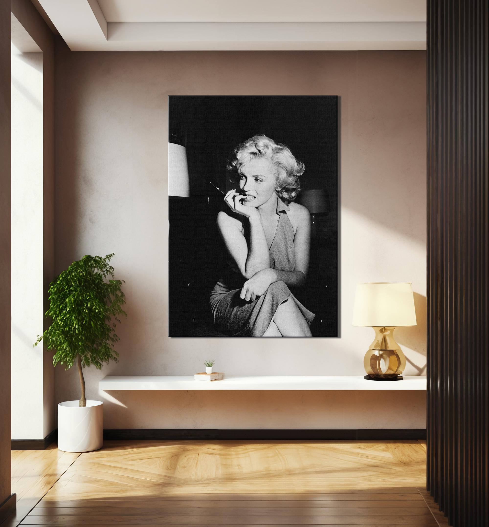 Marilyn Monroe Poster Black and White Actress Model Singer Hand Made ...