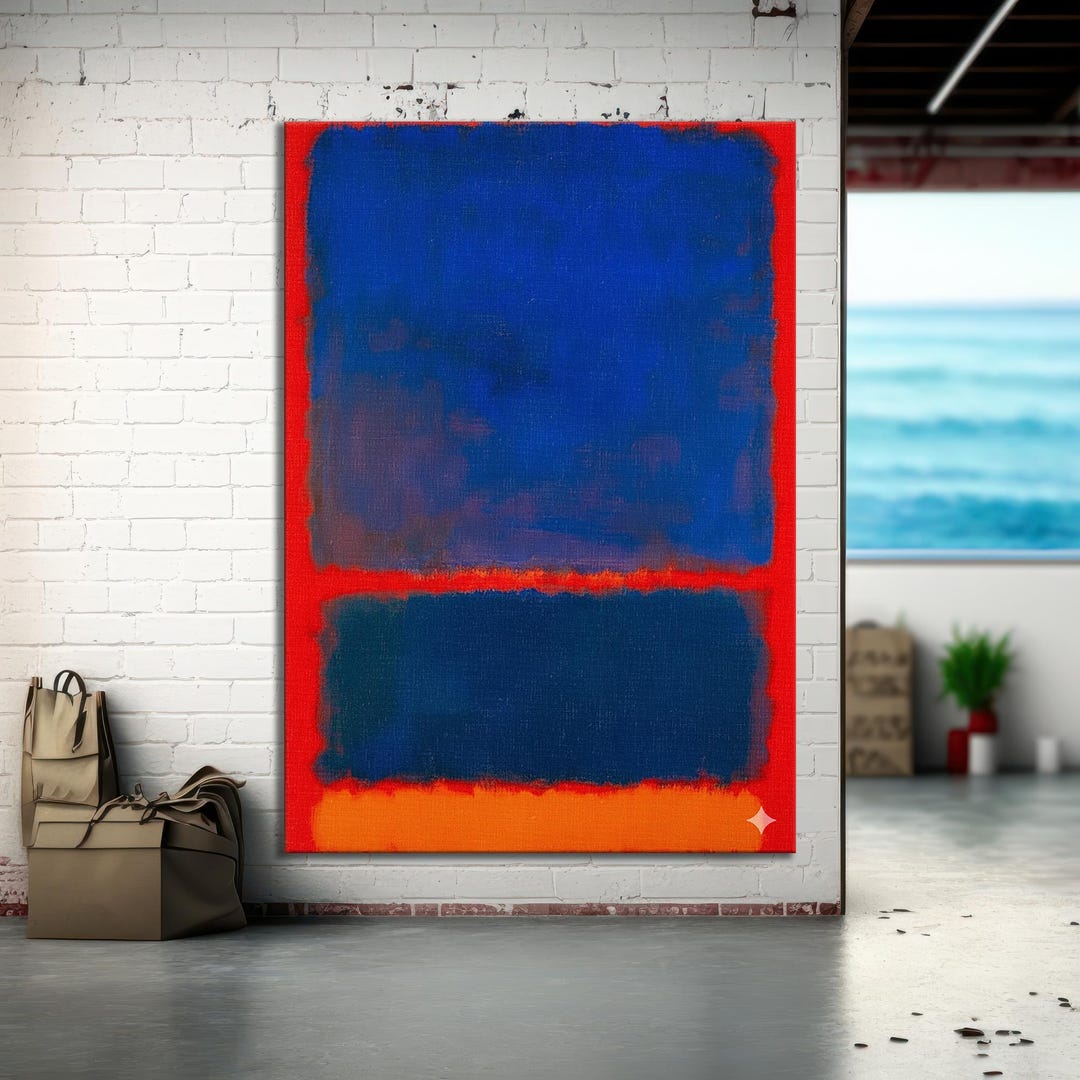 Mark Rothko Blue Orange Red Canvas, Mark Rothko Print, Museum Poster ...