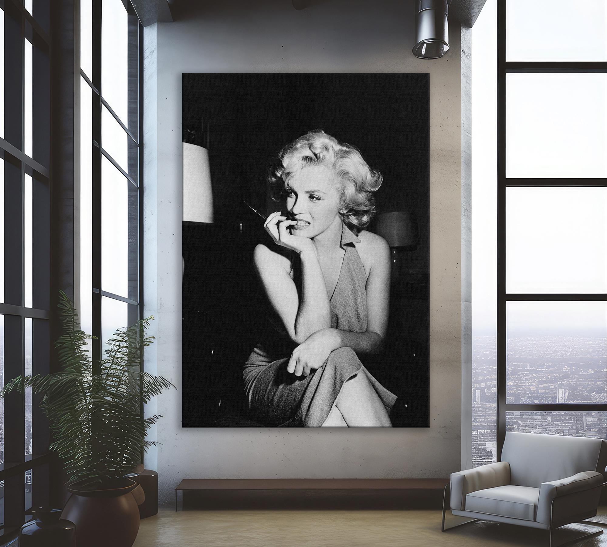 Marilyn Monroe Poster Black and White Actress Model Singer Hand Made ...