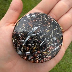 Basic Tower Buster Orgonite Quartz Garnet Pyrite for EMF Harmonizing Property Gridding EMF Cleansing Home Device