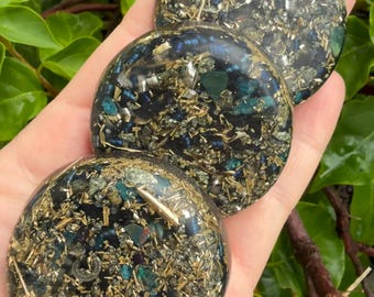 Phone Buttons On The Go Pocket Orgonite for EMF 5G Harmonizing Handcrafted Cell Phone with Optional Adhesive Sticker Phone Decor