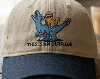 Embroidered Princess Donut and Mongo Hat, Dungeon Crawler Carl Cap, Fantasy Book Reader Geeky Cat Lover Dad Hat,  Donu Mongo Bookish Merch