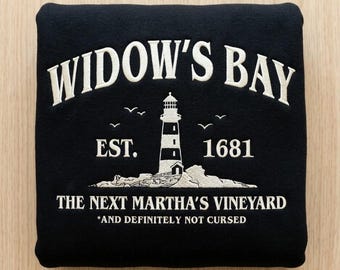 Embroidered Widow Bay Tourist Shirt, Funny Retro Horror TV Graphic Tee, Vintage Haunted Town Travel Shirt, Halloween Lover Gift,Fall Apparel