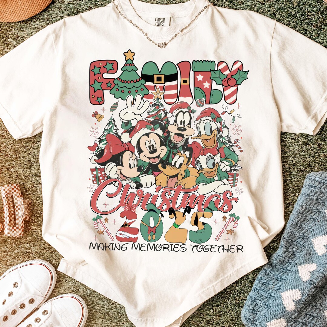 Mouse Family Christmas 2025 Png, Making Memories Together Png