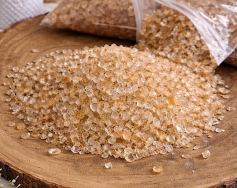 Fragmentos de cristal de citrino en bruto – 1 libra de piedras naturales a granel / Para la elaboración de velas, suministros de joyería, cristales para la manifestación y la abundancia / Cantidad limitada