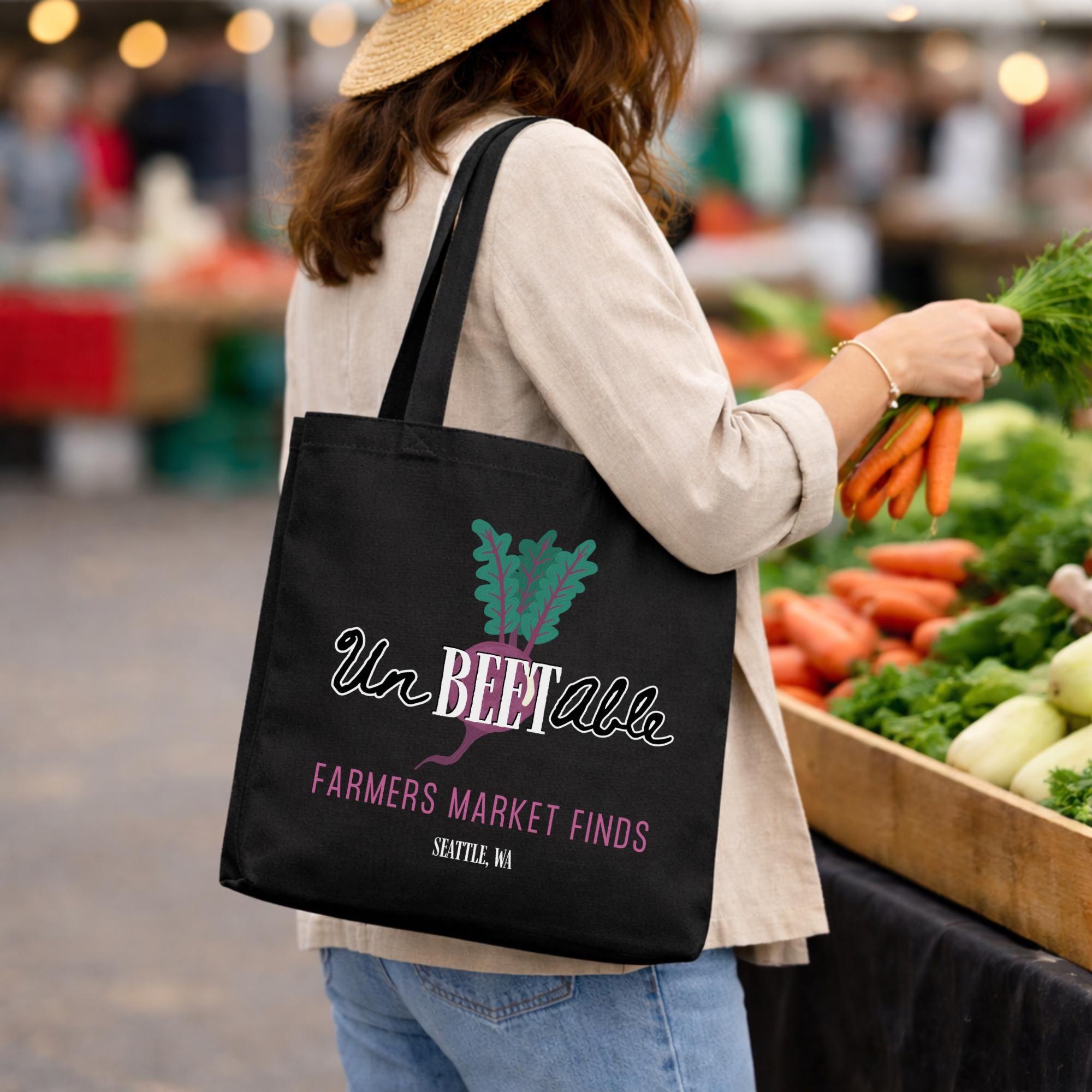 Customizable Farmers Market Tote Bag, Unbeetable Cotton Canvas Bag ...