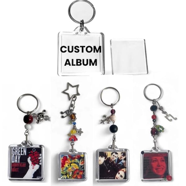 Handmade Album Cover Keychain: Music Lover Gift, Customisable Order