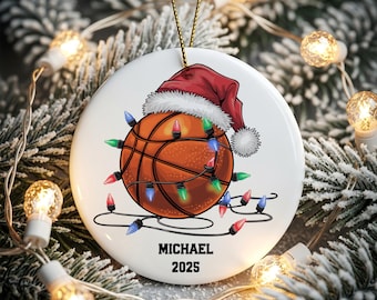 Personalized Basketball Christmas Keepsake – Custom Sports Ornament for Players or Coaches