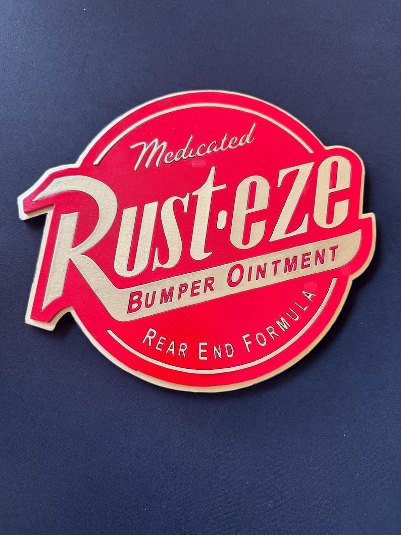 Disney Pixar Cars Rust-eze Wooden Sign - Etsy