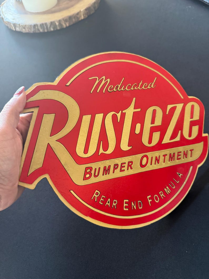 Disney Pixar Cars Rust-eze Wooden Sign - Etsy