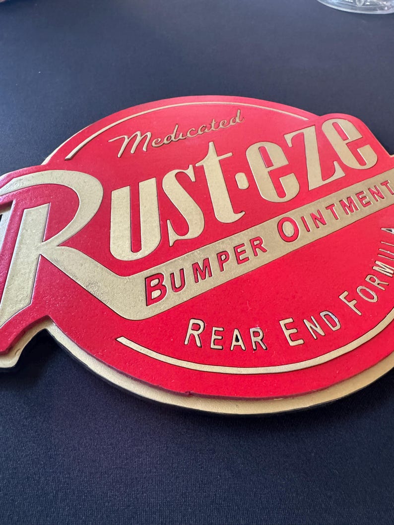 Disney Pixar Cars Rust-eze Wooden Sign - Etsy