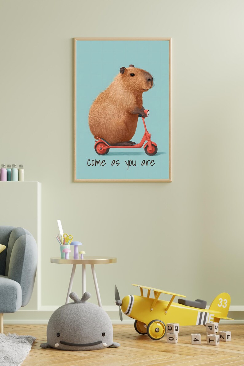 Capybara Print Nursery Room
