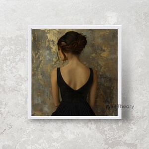 Baroque Girl Portrait Art Print, Elegant Woman in Oil Painting Style (Digital Download)