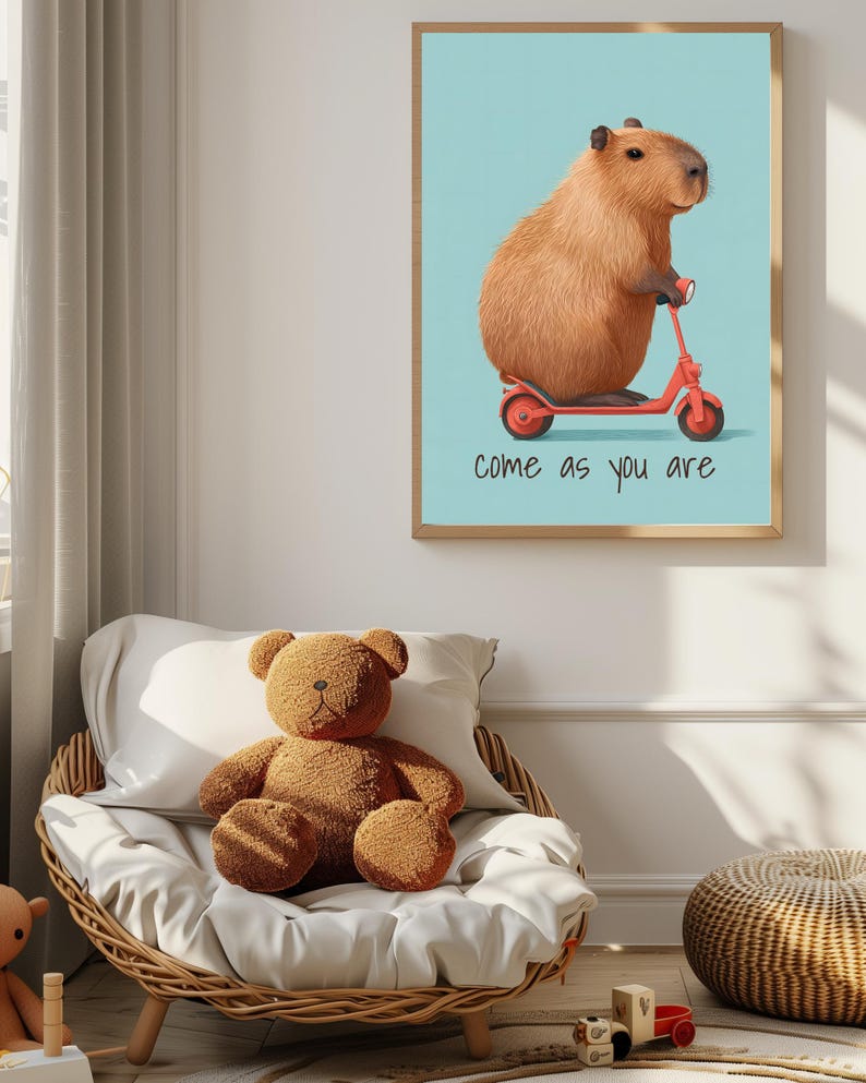Capybara Print Nursery Room