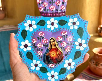 Virgin Mary Art, Confirmation Gift, Virgencita de Guadalupe Mate 6.5"x 8.5"