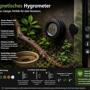 Magnetisches Hygrometer für Terrarium und Gewächshaus