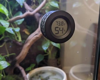 Niente più ventose! Igrometro magnetico per vetro | Controllo preciso del clima per rettili, orchidee e terrari | Vari colori
