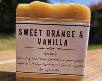 Organic Sweet Orange & Vanilla All-Natural Soap