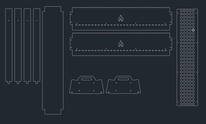 Arrosticini BBQ Grill – DXF + STEP Files + Folding & Assembly Guide ...