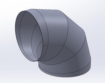Complete bibliotheek met bochten Ø80–1000 mm 90* 45* – klaar voor CNC/lasersnijden – (gelaste en overlappende versies) – bespaar uren ontwerptijd
