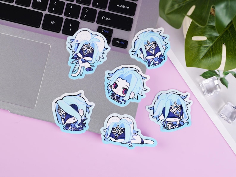 Genshin Impact Dottore Waterproof Sticker Set | 6 Chibi Fatui Harbinger ...