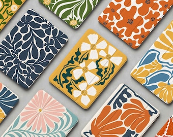 Funda para iPad con estampado floral estilo Matisse, funda para tablet con diseño abstracto de flores, regalo para estudiantes.