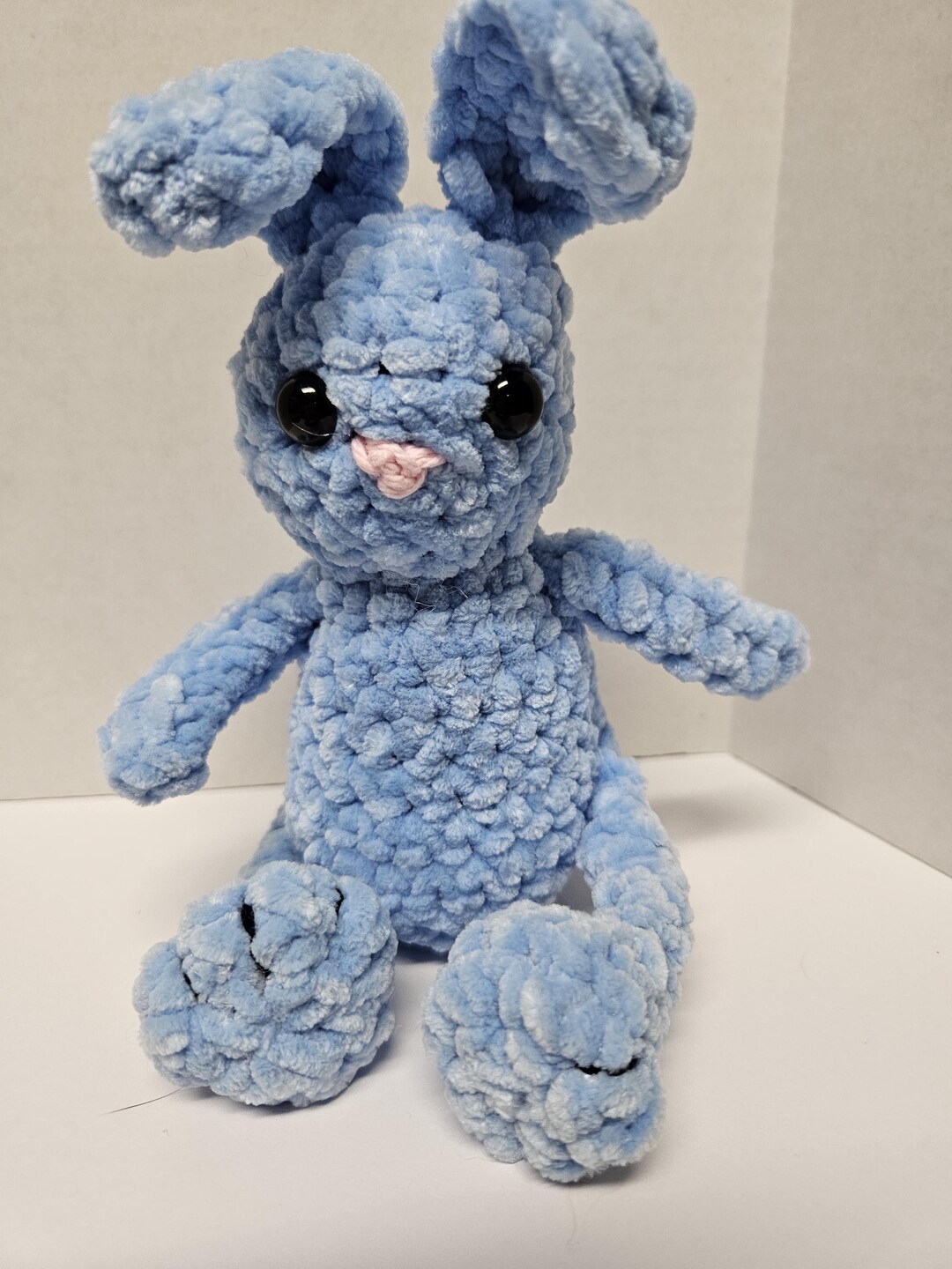 Plush Blue Long Legged Bunny - Etsy