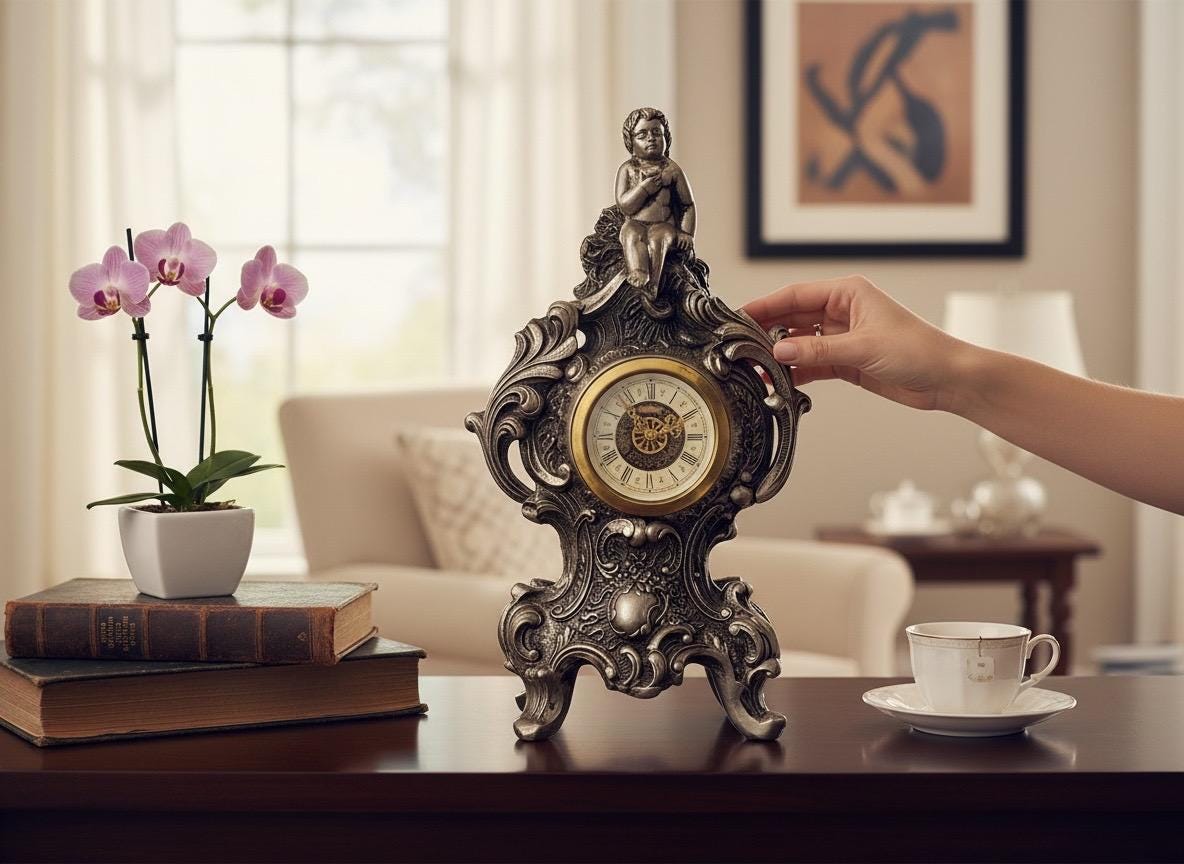 Gold Angel Clock - Etsy