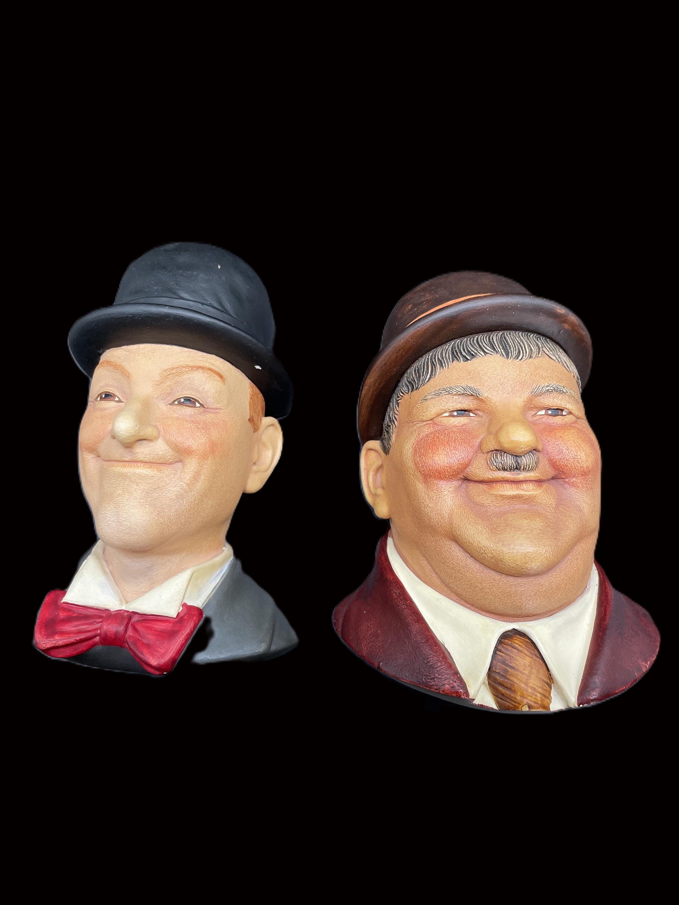 その他 Vintage/Laurel & Hardy MADE IN England Vintage Laurel & Hardy Ceramic Busts: Signed Legend Products