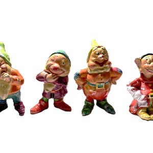 Lot de 6 nains Wade vintage • Figurines peintes à la main, prêtes à être restaurées