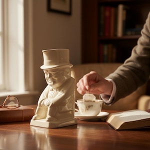 1941 Copeland Spode Winston Churchill Toby Jug – White Glazed Earthenware, England WWII Era