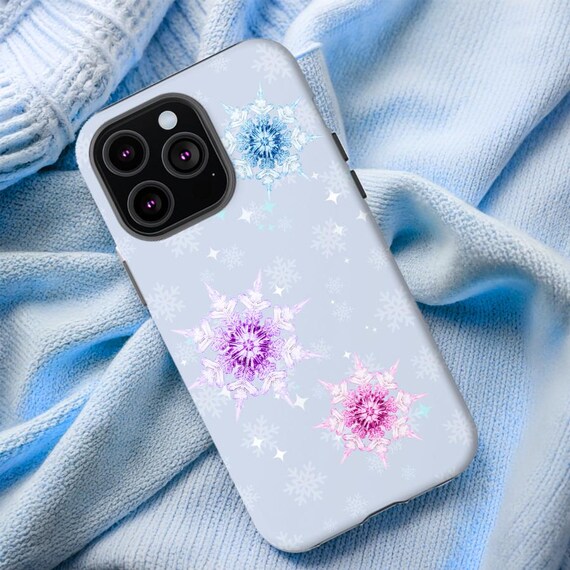 Snowflake Phone Case, Winter Phone Case, Flexi Phone Case, Snowflakes,  Winter iPhone Cases, Snowflake Flexi Case, Winter Themed Phone Cases