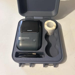 Niimbot B1/B1 Pro Label Printer Storage Case | 3D Printed Peptide Organizer for Vial Labels