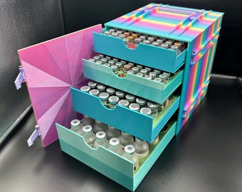 Peptide Storage Box With 4 Drawers and Lockable Door | 216 3ml, 56