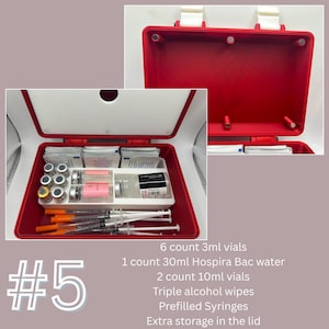 Peptide Reconstitution Kit Box | Vial, Syringe & Bac Water Organizer | 3D Printed Storage 5