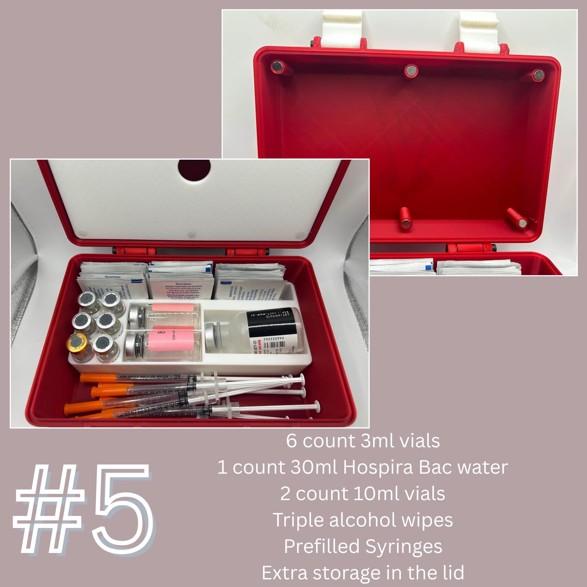Peptide Reconstitution Kit Box | Vial, Syringe & Bac Water Organizer | 3D Printed Storage - Etsy Peptide Reconstitution Kit Box | Vial, Syringe & Bac Water Organizer | 3D Printed Storage - Etsy