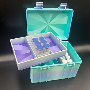 Peptide 10ml Vials Kit Storage Case | Liquid Aminos Organizer Box 3D Printed