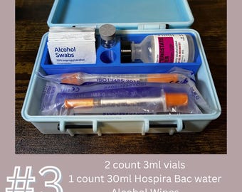 Peptide Reconstitution Kit Box | Vial, Syringe & Bac Water Organizer | 3D  Printed Storage - Etsy