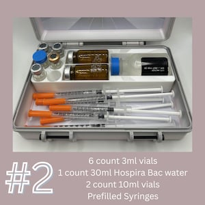 Peptide Reconstitution Kit Box | Vial, Syringe & Bac Water Organizer | 3D Printed Storage 2