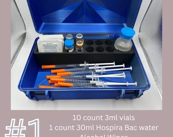 Peptide Reconstitution Kit Box | Vial, Syringe & Bac Water Organizer | 3D  Printed Storage - Etsy