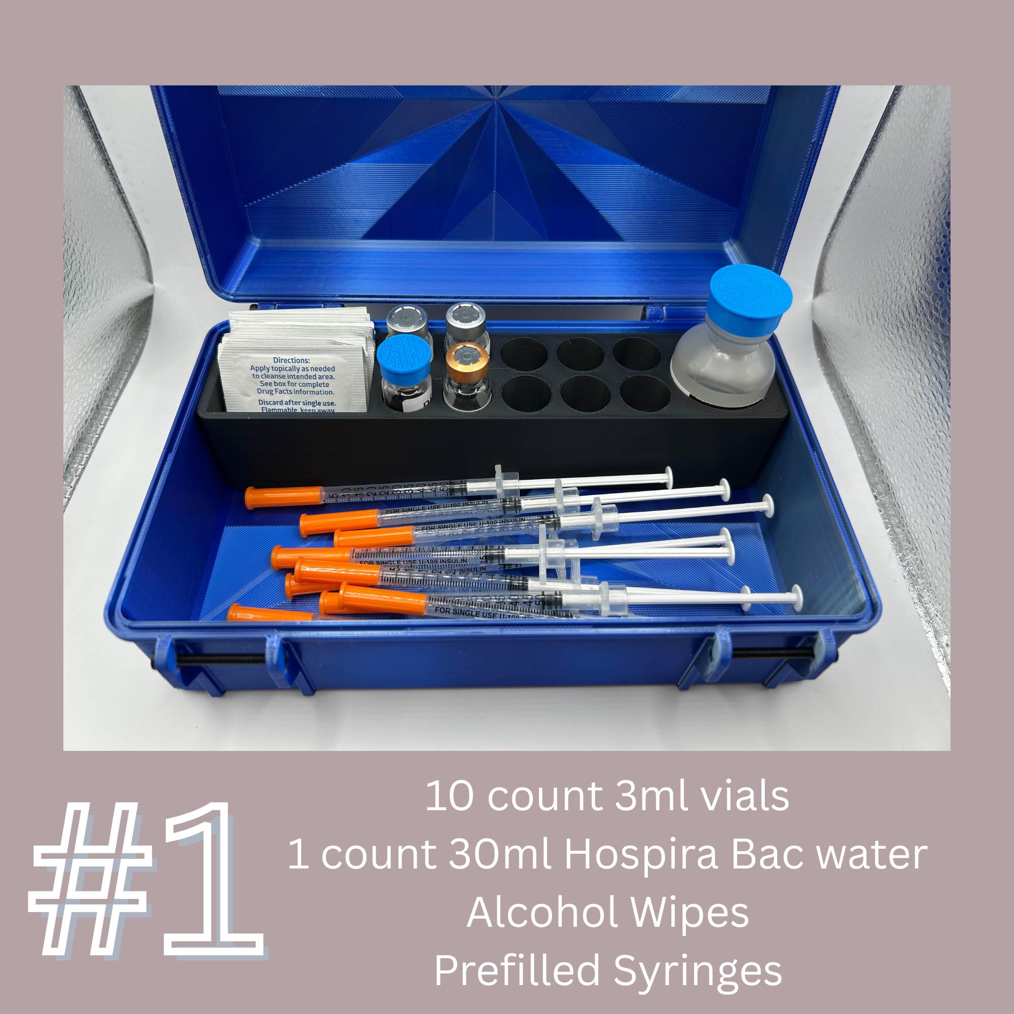 Peptide Reconstitution Kit Box | Vial, Syringe & Bac Water Organizer | 3D  Printed Storage - Etsy