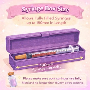 Peptide Reconstitution Kit Box | Vial, Syringe & Bac Water Organizer | 3D Printed Storage image 8