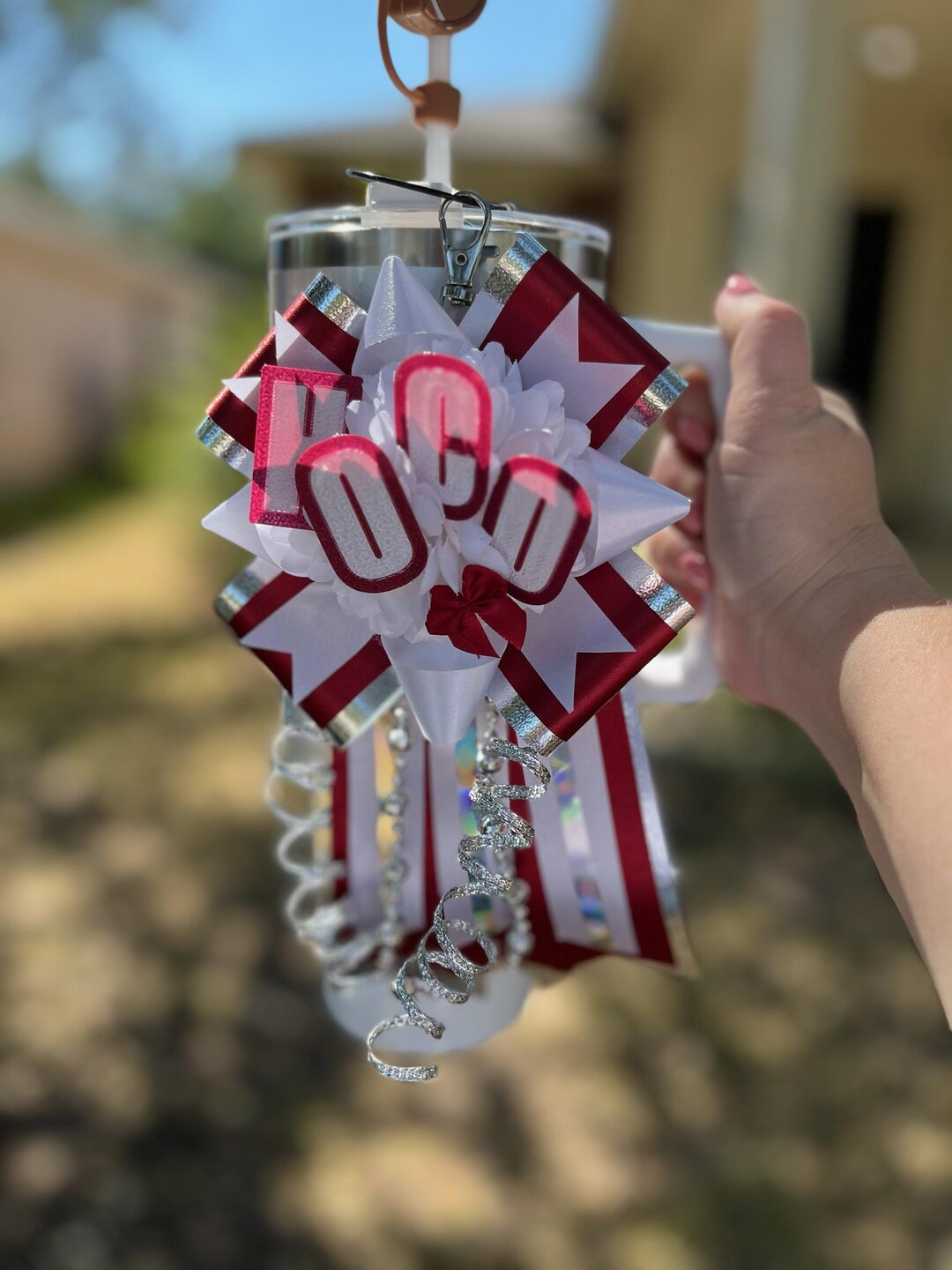 Round Rock High School Silver HOCO Ribbon Cup Mum (this Exact Mum) - Etsy