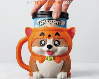 Kevin Corgi Ice Cream Pint Holder 3D Printed | Made in Germany