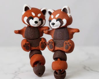 Flexi Red Panda Fidget Toy | Magnetic 3D Printed Articulated | Made in Germany